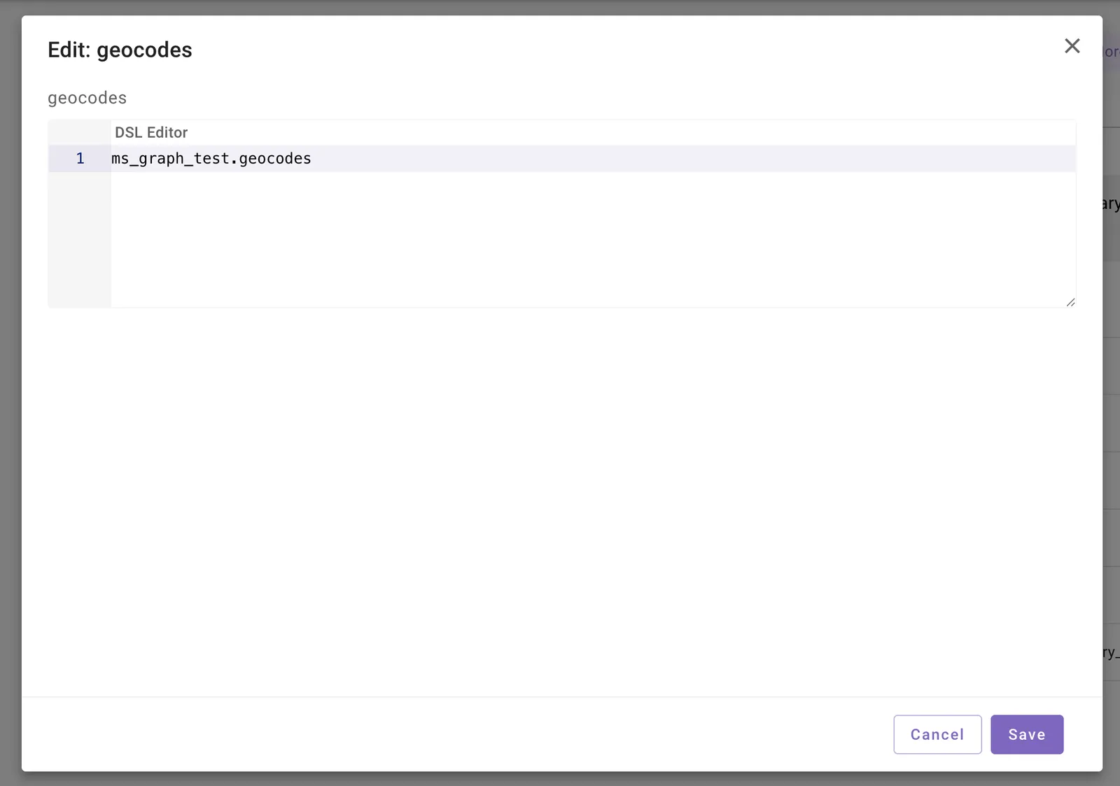 Geocodes field in the override mapper.