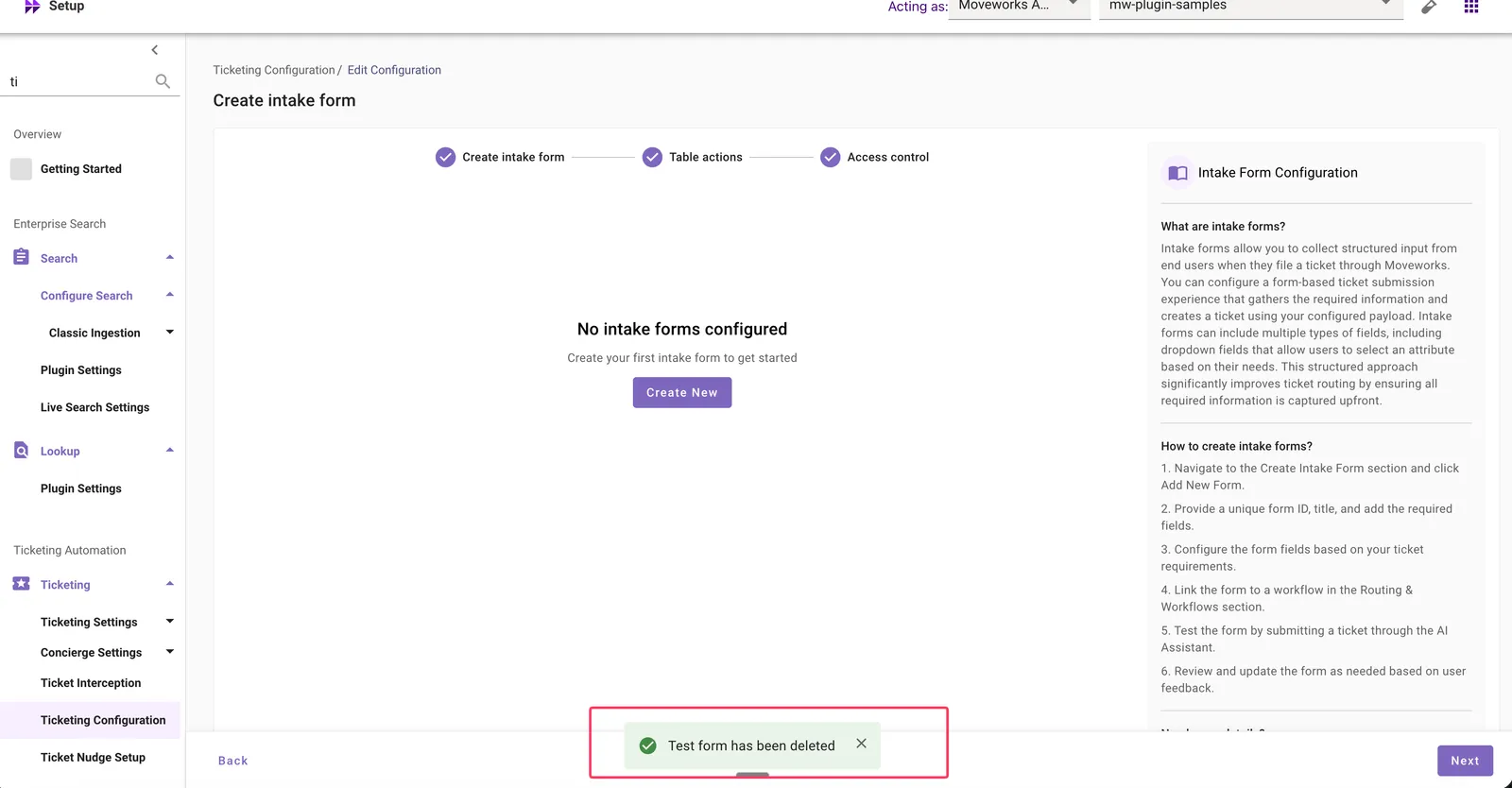 Form successfully deleted