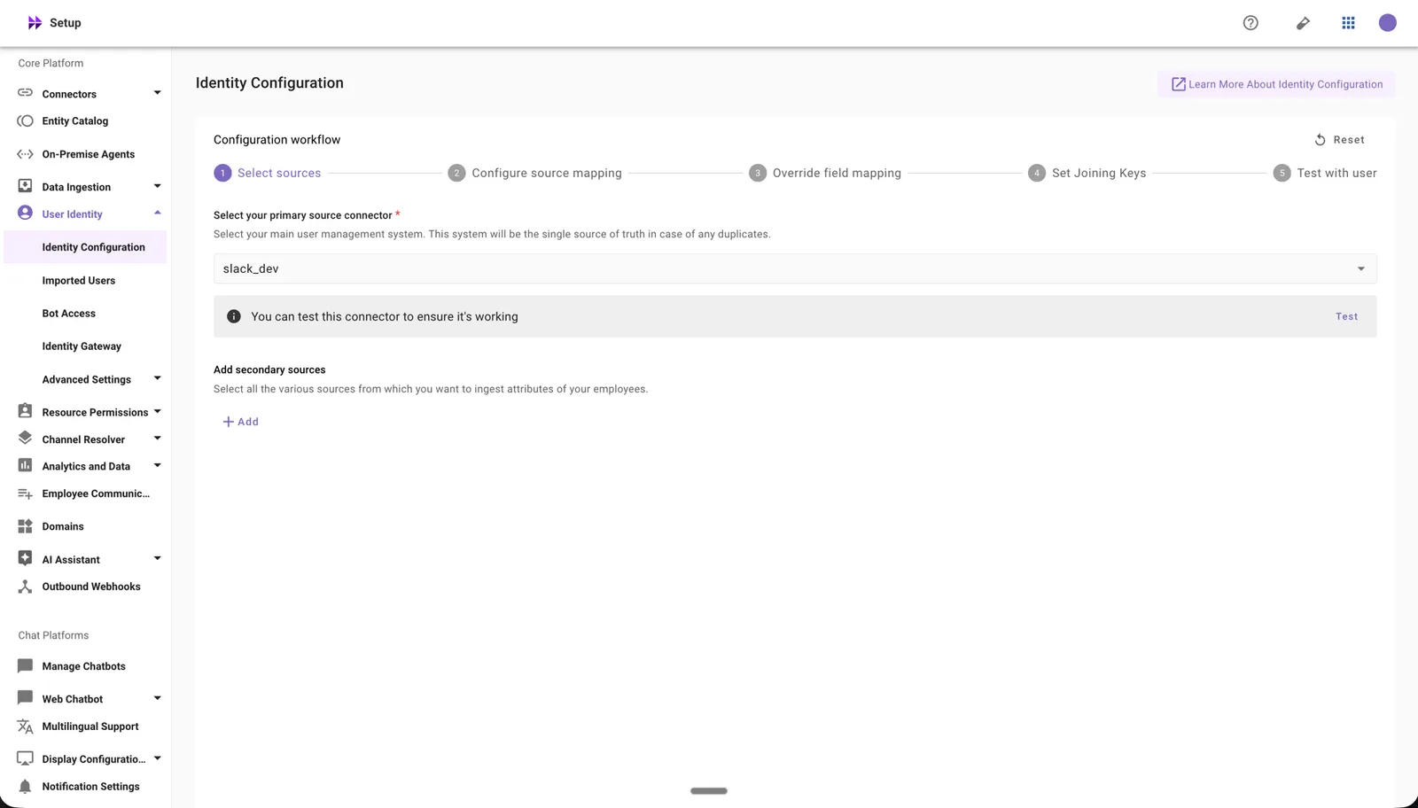 Identity Configuration (Version 2) in User Identity